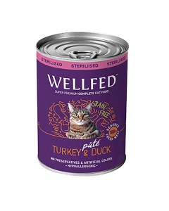 Wellfed Sterilised Γαλοπούλα & Πάπια σε Πατέ 400gr