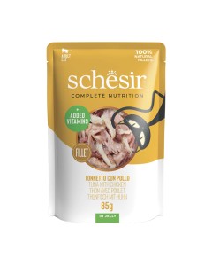 Schesir Cat Pouch Τόνος & Κοτόπουλο σε Ζελέ 85gr