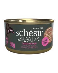 Schesir Cat After Dark Κομματάκια Κοτόπουλο & Ζαμπόν 80gr