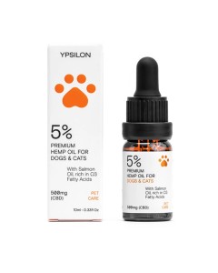 Ypsilon 5% CBD Έλαιο Κάνναβης 10ml με Έλαιο Σολομού