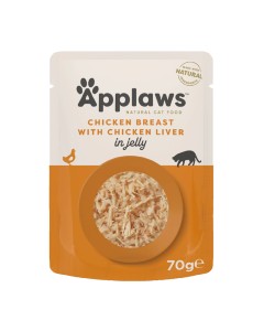 Applaws Cat Στήθος Κοτόπουλο με Συκώτι σε Ζελέ Φακελάκι 70gr