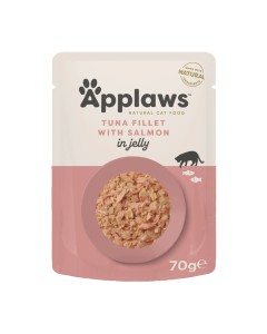 Applaws Cat Φιλέτο Τόνος με Σολομό σε Ζελέ Φακελάκι 70gr