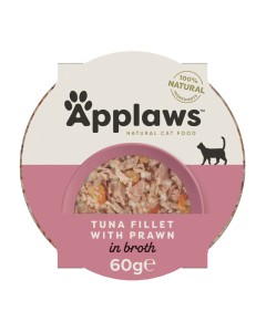 Applaws Cat Τόνος Φιλέτο με Γαρίδες σε Ζωμό Κεσεδάκι 60gr