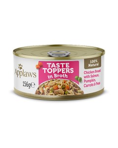 Applaws Taste Toppers Dog Στήθος Κοτόπουλο με Σολομό σε Ζωμό Κονσέρβα 156gr