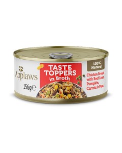 Applaws Taste Toppers Dog Στήθος Κοτόπουλο με Συκώτι σε Ζωμό Κονσέρβα 156gr