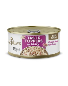 Applaws Taste Toppers Dog Στήθος Κοτόπουλο με Πάπια σε Σάλτσα Κονσέρβα 156gr