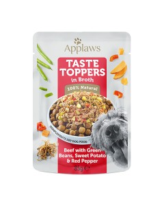 Applaws Taste Toppers Dog Βοδινό με Λαχανικά σε Ζωμό Φακελάκι 85gr