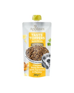 Applaws Taste Toppers Dog Ζωμός Κοτόπουλο με Κουρκουμά & Μαϊντανό Φακελάκι 85gr