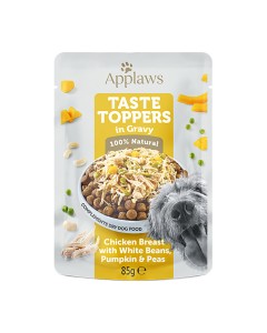 Applaws Taste Toppers Dog Στήθος Κοτόπουλο με Λαχανικά σε Σάλτσα Φακελάκι 85gr