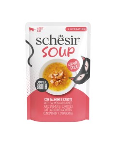 Schesir Cat Soup Ροζ Σολομός & Καρότα 40gr