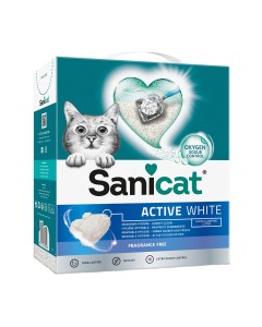 Sanicat Active White Ultra Clumping Λευκή Άμμος Μπετονίτη Χωρίς Άρωμα 10L