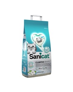 Sanicat Clumping Λευκή Άμμος Μπετονίτη με Άρωμα Cotton Fresh 10L