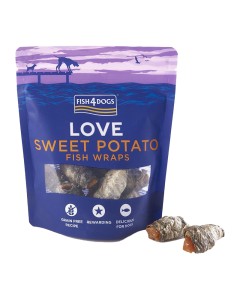 Fish4Dogs Love Sweet Potato Fish Wraps 100gr
