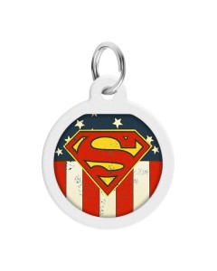 Wau Dog Μεταλλική Ταυτότητα 25mm Superman America με Smart ID