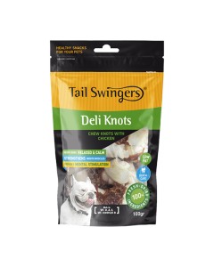 Tail Swingers Κόκαλο Κόμπος Κόκκινο με Κοτόπουλο 100gr