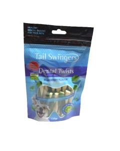 Tail Swingers Small Breeds Dental Twists Μύρτιλο 130gr