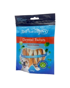 Tail Swingers Dental Twists Ροδάκινο 130gr