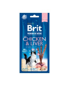 Brit Premium Cat Sticks Chicken & Liver 3τμχ