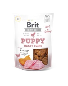 Brit Dog Snack Jerky Puppy Turkey Meaty Coins 80gr