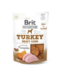 Brit Dog Snack Jerky Turkey Meaty Coins 80gr