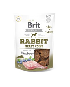 Brit Dog Snack Jerky Rabbit Meaty Coins 80gr