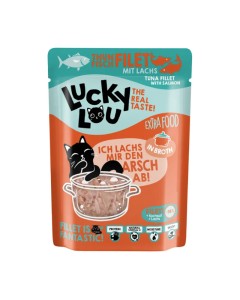Lucky Lou ExtraFood Φιλέτο Τόνου & Σολομός σε Ζωμό 70gr