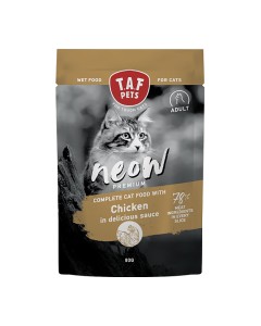 Taf Pets Neow Adult Chicken 80gr Κομματάκια Κοτόπουλο σε Σάλτσα