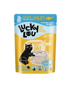 Lucky Lou ExtraFood Φιλέτο Κοτόπουλου & Τόνου σε Ζωμό 70gr