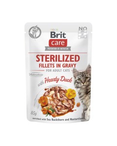Brit Care Cat Sterilised Fillets in Gravy Duck 85gr