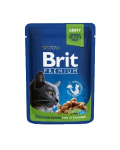 Brit Premium Cat Adult Sterilised Pouch Chicken 100gr