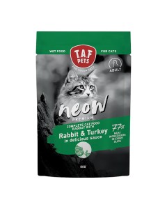 Taf Pets Neow Adult Ragout Rabbit & Turkey 80gr Κομματάκια Κουνέλι & Γαλοπούλα σε Σάλτσα