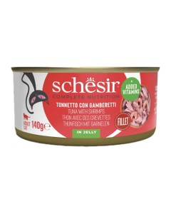 Schesir Cat Complete & Balanced Τόνος με Γαρίδες 140gr