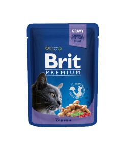 Brit Premium Cat Adult Pouch Codfish 100gr