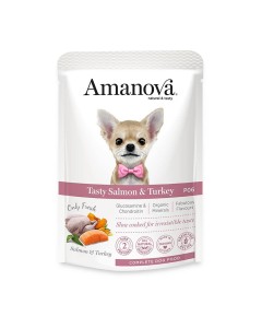 Amanova Dog Adult Tasty Salmon & Turkey  Grain Free 100g Φακελάκι