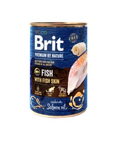 Brit Premium By Nature Dog Cans Fish With Fish Skin 400gr
