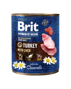 Brit Premium By Nature Puppy Cans Turkey With Liver 800gr