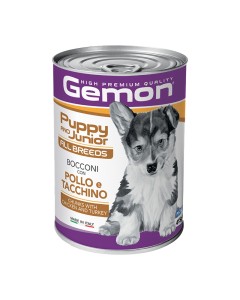 Gemon Dog Chunks Junior Chicken & Turkey 415gr