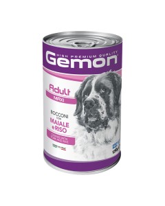 Gemon Dog Chunks Adult Maxi Pork & Rice 1250gr