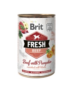 Brit Fresh Dog Can Beef with Pumpkin 400gr