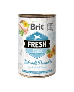 Brit Fresh Dog Can Fish with Pumpkin 400gr