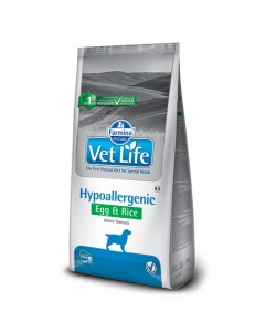 Vetilife Dog Hypoallergenic με Αυγό & Ρύζι 12kg