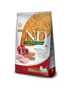 N&D Ancestral Dog Adult Mini με Κοτόπουλο & Ρόδι 800gr