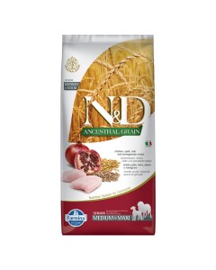 N&D Ancestral Dog Senior Medium-Maxi με Κοτόπουλο & Ρόδι 12kg