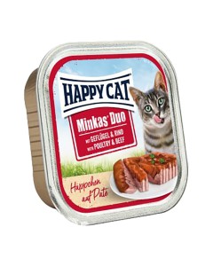 Happy Cat Duo Πατέ Πουλερικά & Βοδινό 100gr
