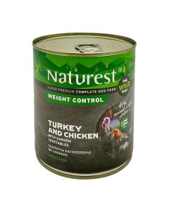Naturest Weight Control Γαλοπούλα, Κοτόπουλο & Λαχανικά 800gr