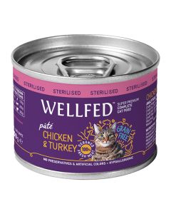 Wellfed Sterilised Κοτόπουλο & Γαλοπούλα σε Πατέ 200gr