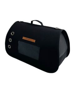 Woofmoda Τσάντα Μεταφοράς Σκύλου - Γάτας Μαύρη IATA 17x35x23cm