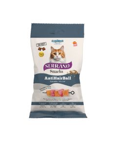Serrano Λιχουδιές Γάτας με Σολομό & Τόνο Anti Hairball 50gr