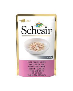 Schesir Cat Pouch Κοτόπουλο & Ζαμπόν σε Ζελέ 85gr