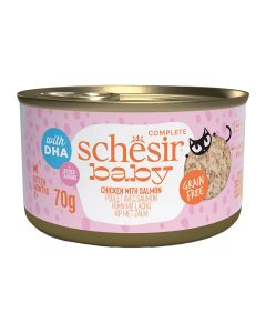 Schesir Cat Baby Κοτόπουλο & Σολομός 70gr